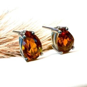David Keefe Madiera Citrine Sterling Silver Earrings